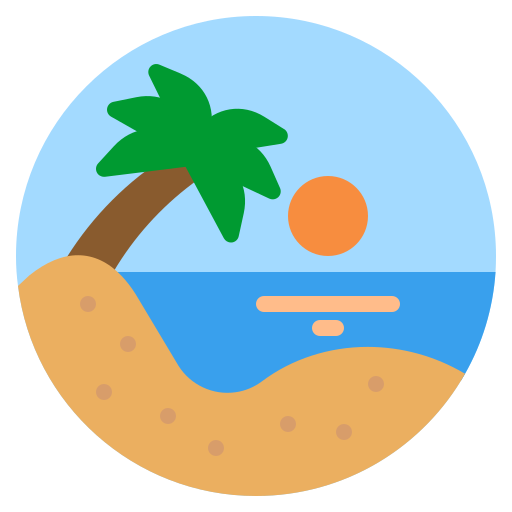 plaża Generic color fill ikona
