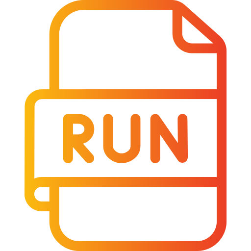 Run Generic gradient outline icon