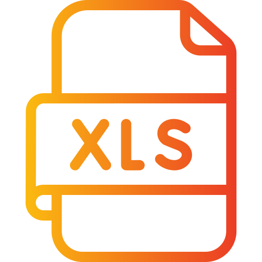 xlsファイル Generic gradient outline icon