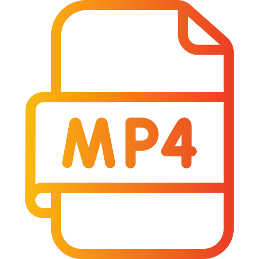 archivo mp4 Generic gradient outline icono