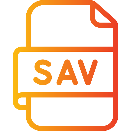 Sav file Generic gradient outline icon