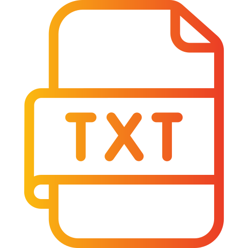txtファイル Generic gradient outline icon