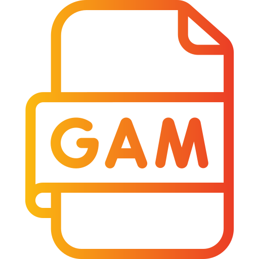 Gam file Generic gradient outline icon
