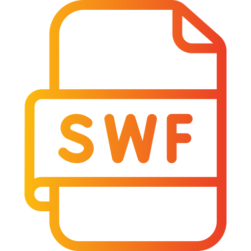 file swf Generic gradient outline icona