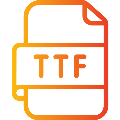 Ttf file Generic gradient outline icon