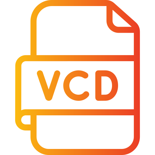 file vcd Generic gradient outline icona