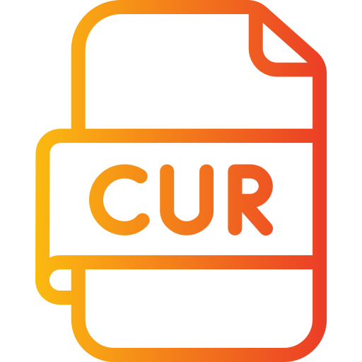 cur 파일 Generic gradient outline icon