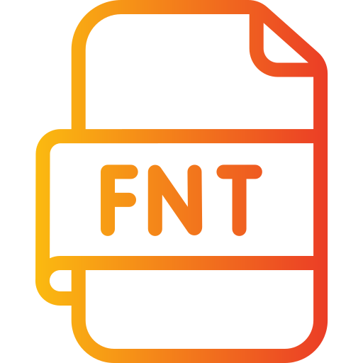 fnt file Generic gradient outline icona