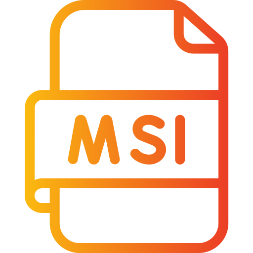 fichier msi Generic gradient outline Icône