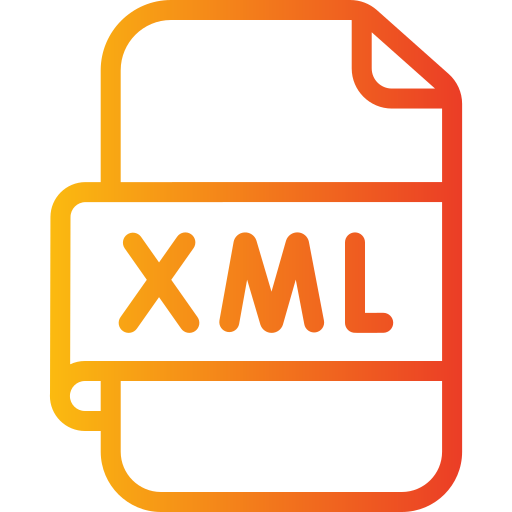 XML file Generic gradient outline icon