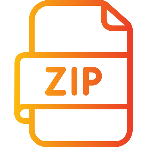 archivo zip Generic gradient outline icono
