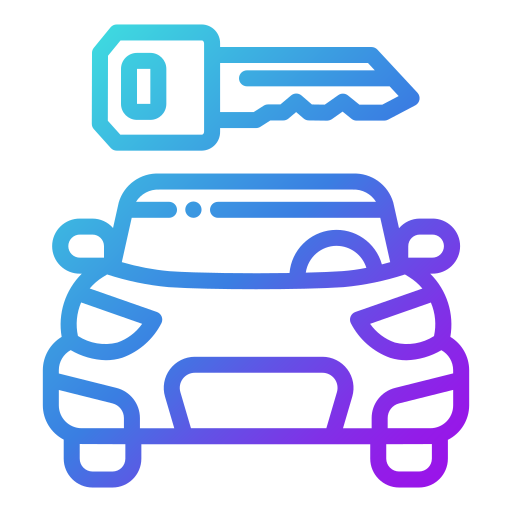 wypożyczalnia samochodów Generic gradient outline ikona