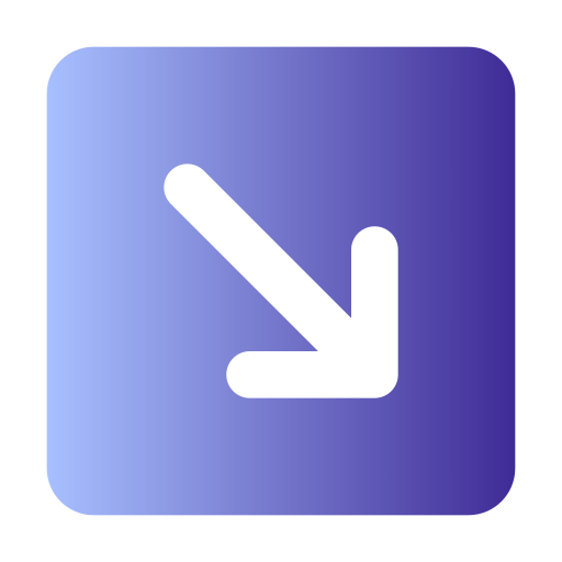 右下矢印 Generic gradient fill icon