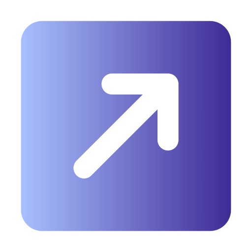 Up right arrow Generic gradient fill icon