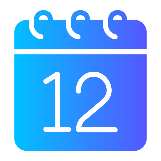 calendario Generic gradient fill icona