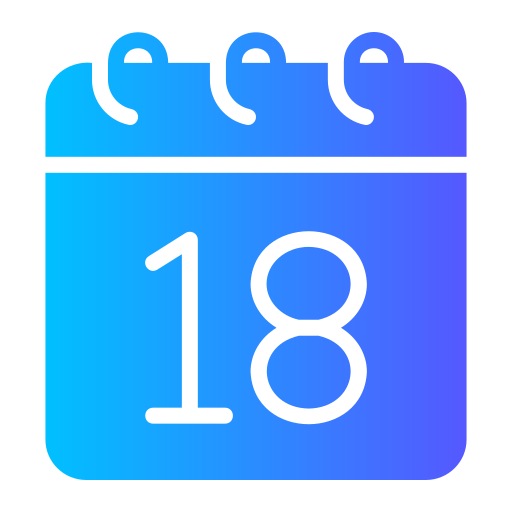 calendario Generic gradient fill icona