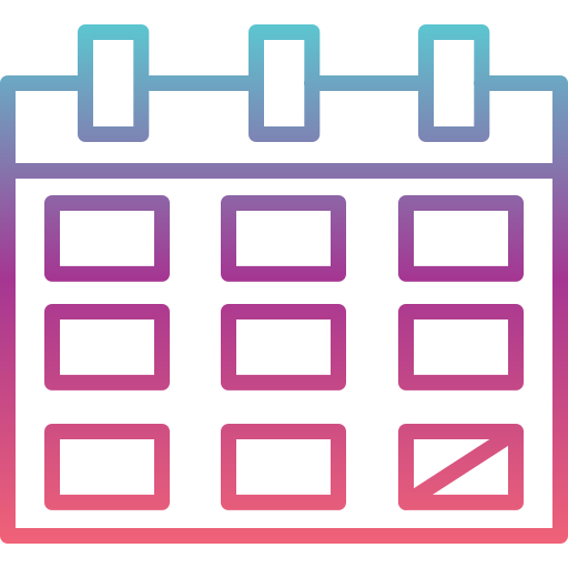 calendário Generic gradient outline Ícone