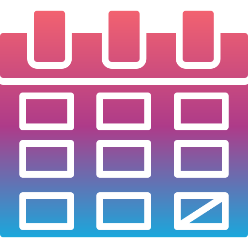 Calendar Generic gradient fill icon