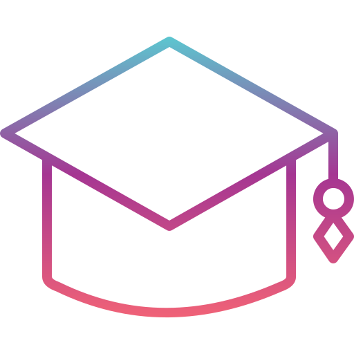 Graduation cap Generic gradient outline icon