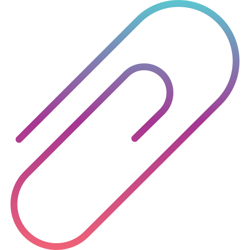 paperclip Generic gradient outline icoon