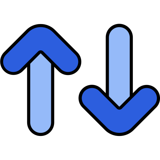 Up and Down Arrows Generic color lineal-color icon