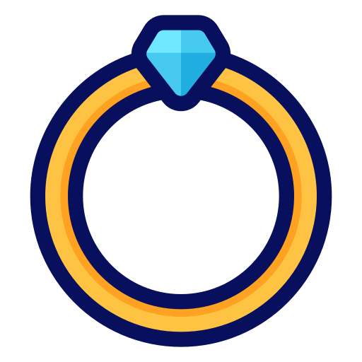 anel de noivado Generic color lineal-color Ícone