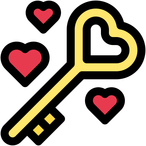 Love key Generic color lineal-color icon