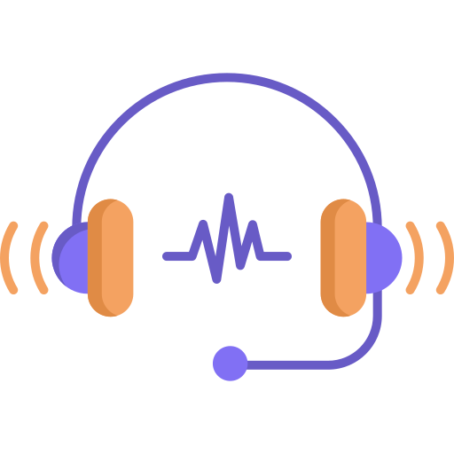 Auriculares de audio Generic color fill icono