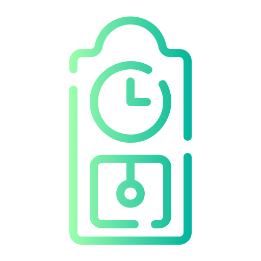 wandklok Generic gradient outline icoon
