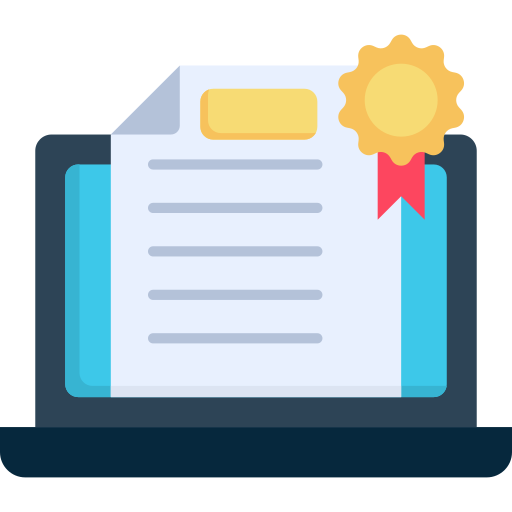 Online certificate Generic color fill icon