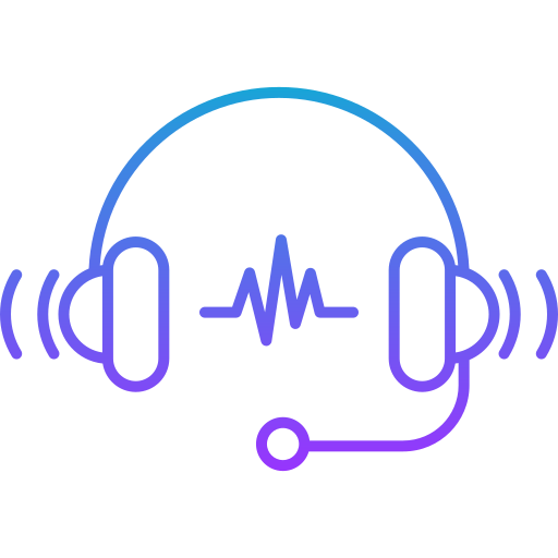 Auriculares de audio Generic gradient outline icono