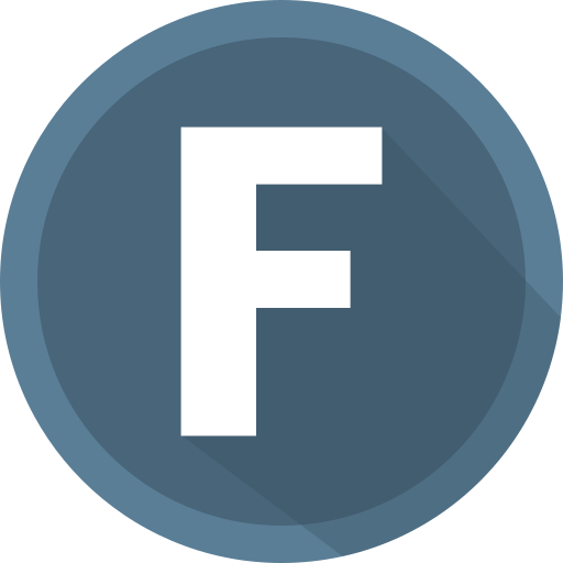 buchstabe f Generic color fill icon