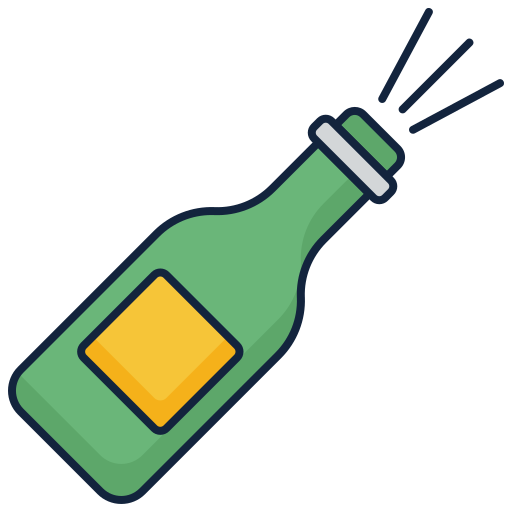 butelka wina Generic color lineal-color ikona