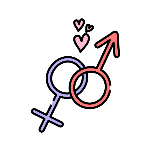 성별 기호 Generic color lineal-color icon