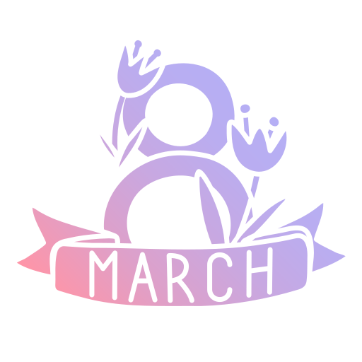 8 marzo Generic gradient fill icona