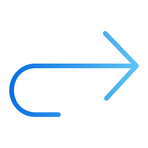 flecha correcta Generic gradient outline icono