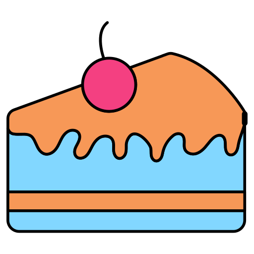 fetta di torta Generic color lineal-color icona