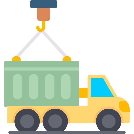 ciężarówka kontenerowa Generic color fill ikona