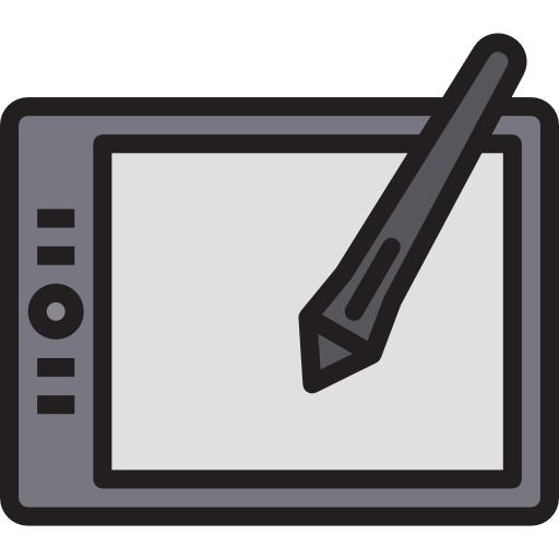 Graphic tablet srip Lineal Color icon