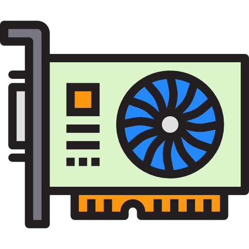 vga karte srip Lineal Color icon