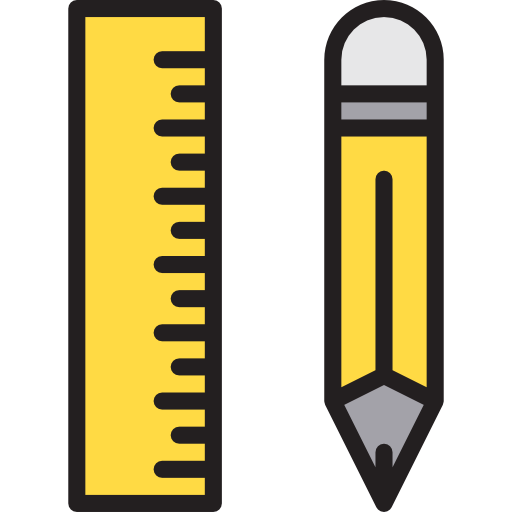 그리기 도구 srip Lineal Color icon