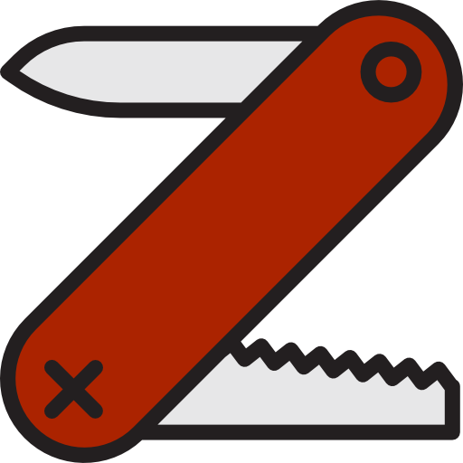 cuchillo suizo srip Lineal Color icono