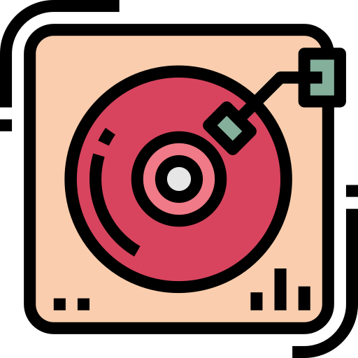 Record player Nhor Phai Lineal Color icon
