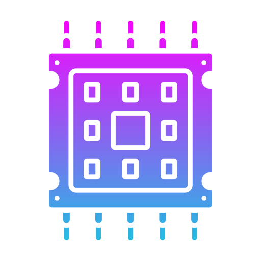 microprocesador Generic gradient fill icono