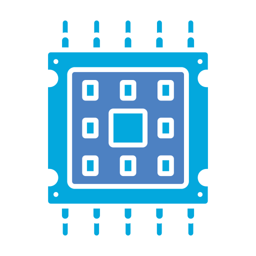 microprocessore Generic color fill icona