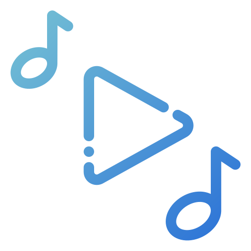 Music player Generic gradient outline icon