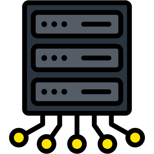 네트워크 서버 Generic color lineal-color icon