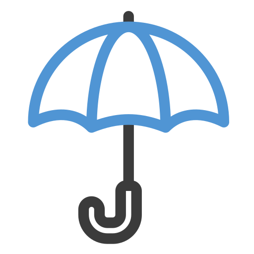paraplu Generic color outline icoon