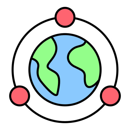 globales netzwerk Generic color lineal-color icon