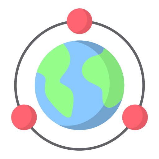 글로벌 네트워크 Generic color fill icon